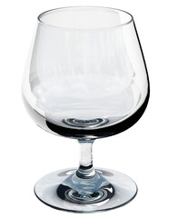 empty Brandy snifter glass 3D Render