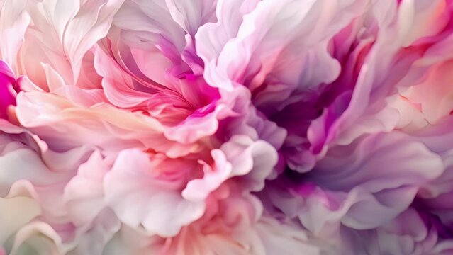 Layers of abstract patterns in shades of pink purple and white dance across the canvas in Orchid Delirium capturing the alluring mystique of these beloved blooms.