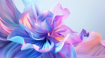 Graphic background of Spectral Petal Dance - Vibrant Digital Floral Fantasy