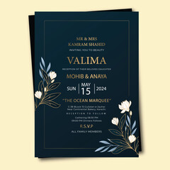 Professional Wedding Invitation Card Mockup Design With Source File 