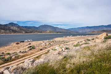 Tranquil Waters: Panoramic View of Lake Isabella in California, USA (4K Ultra HD)