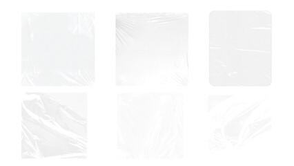 6 Plastic textures with transparent background