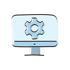 tools. mechanic. work. to fix. metal. broken. the icon. Doodle. vector. black lines. on a white background.