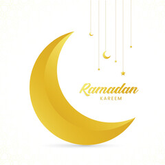 Ramadan Kareem with moon and stars
