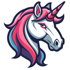 Unicorn esport vector logotype, horse, logo, pegasus, icon, sticker, symbol, emblem