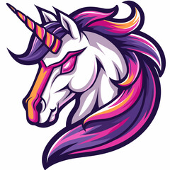 Unicorn esport vector logotype, horse, logo, pegasus, icon, sticker, symbol, emblem