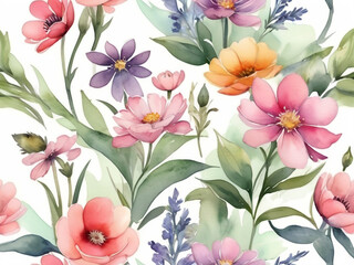 Obraz premium watercolor illustration of a bouquet of peonies, lilacs, lilies