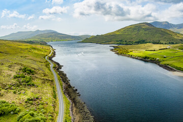 Killary Harbour or Killary fjord, a stunning fjord in the west of Ireland. North Connemara's...