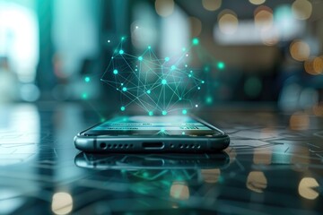 Concept of a smartphone displaying a user-friendly and secure mobile payment app interface