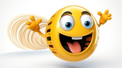 Illustration mascot of a cooling compressor fan