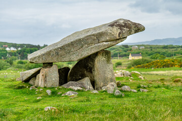 Kilclooney Dolmen, one of Ireland's portal-tombs or dolmens, located in southwest Donegal....