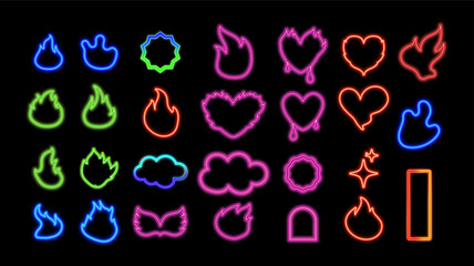 Set Of Element, Y2k Neon Flame