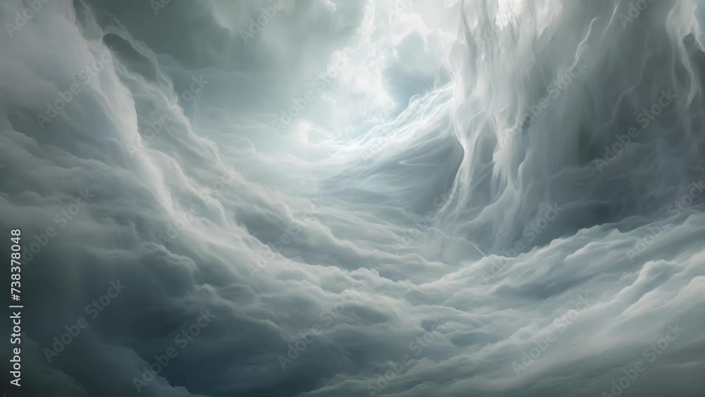 Poster misty tendrils of fog twirl and weave creating an ethereal landscape of mysterious whispers.