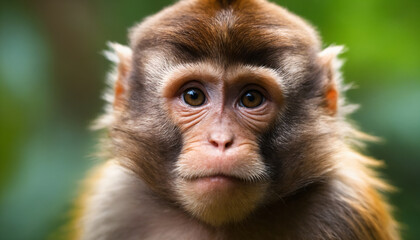 Fototapeta premium Cute Monkey Portrait in Jungle 