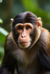 Fototapeta premium Cute Monkey Portrait in Jungle 