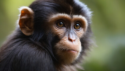 Fototapeta premium Cute Monkey Portrait in Jungle 