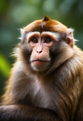 Fototapeta premium Cute Monkey Portrait in Jungle 