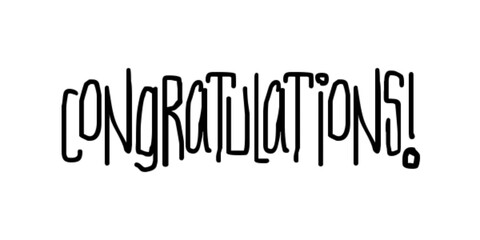 Congratulations! sign that represents a very nice graphic that you can include in your project
