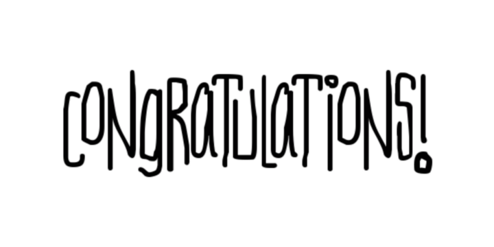 Congratulations! sign that represents a very nice graphic that you can include in your project