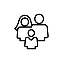 family icon or logo design isolated sign symbol vector illustration - high quality line style vector icon
