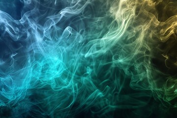 Obraz premium Mystical Vapor: Abstract Smoke Swirls in Neon Colors