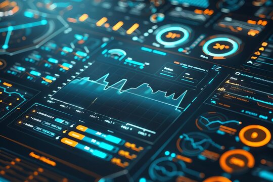 Business strategy analysis with a focus on market trends and financial data visualization on a digital platform