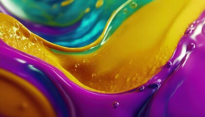 Abstract background texture of oil or petrol liquid flow, liquid metal close up 