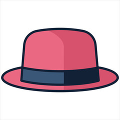 cap flat icon outline in the style of simple vector