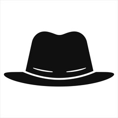 cap flat icon outline in the style of simple vector