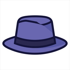 cap flat icon outline in the style of simple vector