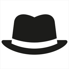 cap flat icon outline in the style of simple vector