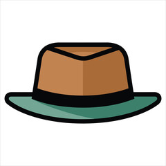 cap flat icon outline in the style of simple vector