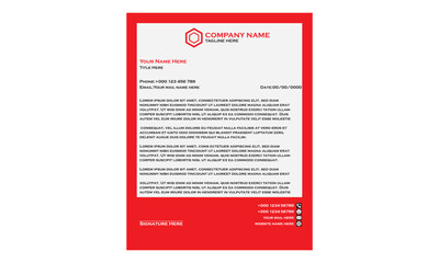 Simple flat victor Letterhead design.