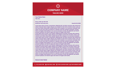 Simple flat victor Letterhead design.