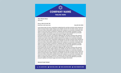 Simple flat victor Letterhead design.