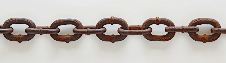 Fototapeta premium Chain on white background, AI generated Image