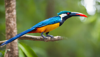 blue and yellow billed toucan