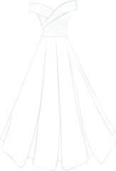 outline of a wedding dress 