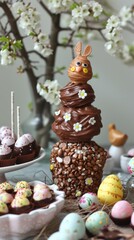 Obraz premium Easter background . Vertical background 