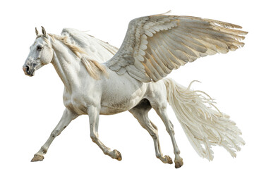 Fototapeta premium A pegasus horse isolated on transparent background
