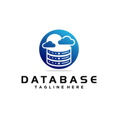 data center logo template, Database logo design