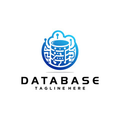 data center logo template, Database logo design