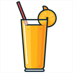 simple vector icon of juice white background