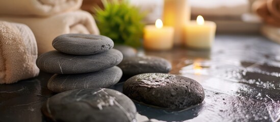 Hot stone massage for relaxation and physical therapy, offered at a spa or salon.