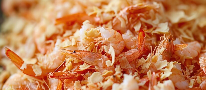 Dried shrimp shell serves as a raw material for chitin-chitosan, feed, and organic fertilizer.
