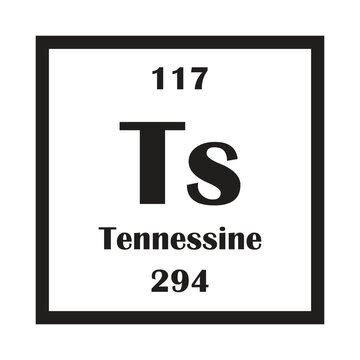 Tennessee chemical element icon vector