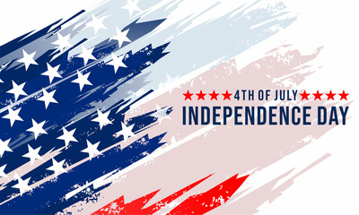 happy 4th of July independence day with firework , vektor background, poster, banner, flyer, template