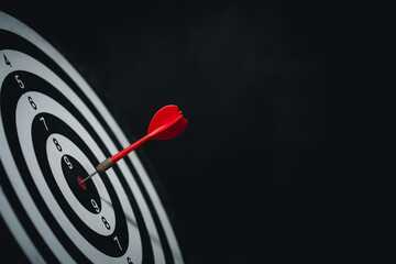 Bullseye is a target of business. Dart is an opportunity and Dartboard is the target and goal....