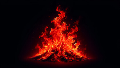 Elegant red flames with intricate details, suitable for backgrounds, wallpapers, or creative compositions.
Generative AI.