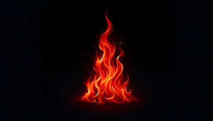 Vivid red fire effect, ideal for illustrating passion, danger, or the raw power of nature.
Generative AI.